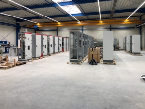 Kesselhut Anbau 2019: Die neue Produktionsfläche wird befüllt.